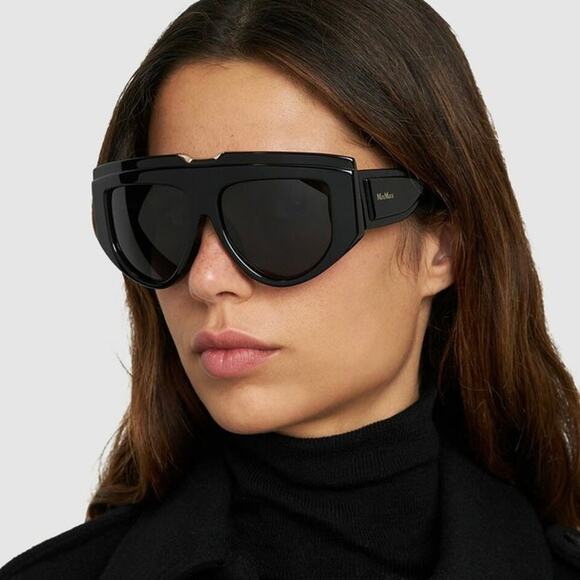 New, MAXMARA Sunglasses Orsola MM0083 01A Authentic - Picture 1 of 14